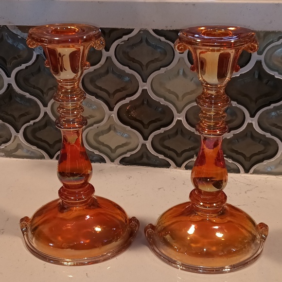 Set of 2 beautiful vintage candle holder - Picture 2 of 9
